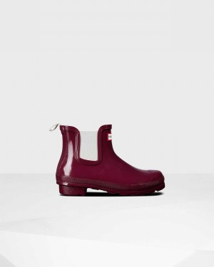 Botas Chelsea Hunter Original Feminino Vermelhas | 127018163