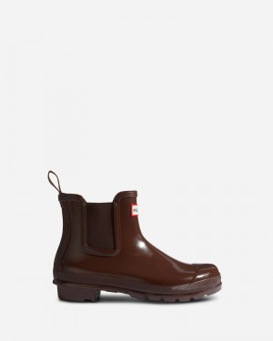 Botas Chelsea Hunter Original Gloss Feminino Marrom | 813959815