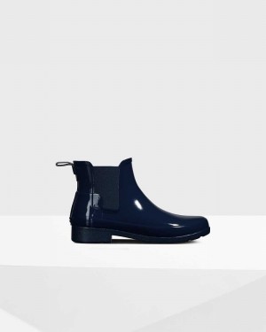 Botas Chelsea Hunter Refined Slim Fit Feminino Azul Marinho | 794145398