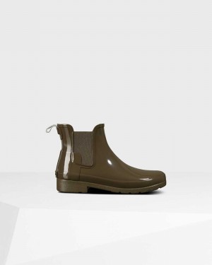Botas Chelsea Hunter Refined Slim Fit Feminino Verde Oliva | 118932336