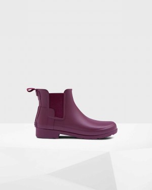 Botas Chelsea Hunter Refined Slim Fit Feminino Roxo | 756547534