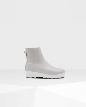 Botas Chelsea Hunter Refined Slim Fit Neoprene Creeper Feminino Cinzentas | 156609402