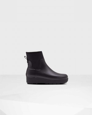 Botas Chelsea Hunter Refined Slim Fit Neoprene Creeper Feminino Pretas | 841938652