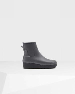 Botas Chelsea Hunter Refined Slim Fit Neoprene Creeper Feminino Pretas | 418861196