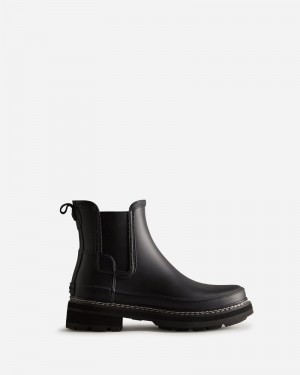 Botas Chelsea Hunter Refined Stitch Detail Feminino Pretas | 598836561