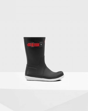 Botas Curtas Hunter Original Flat Heel Calendar Sole Short Masculino Pretas | 896453004