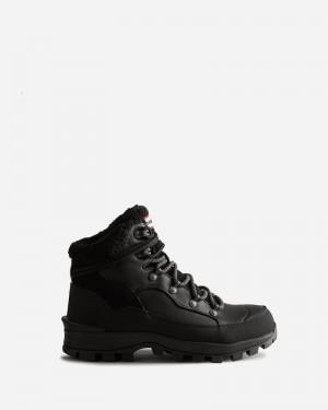Botas Hunter Explorer Insulated Lace-Up Leather Commando Feminino Pretas | 446391193