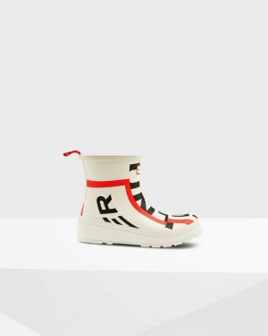 Botas Hunter Original Play Short Exploded Logo Mid-Calf Feminino Branco | 6913358