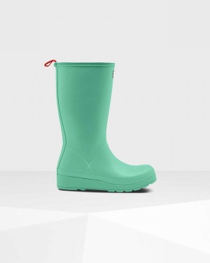Botas Hunter Original Play Tall Mid-Calf Feminino Verdes | 723017462