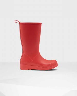 Botas Hunter Original Play Tall Mid-Calf Feminino Vermelhas | 504097881