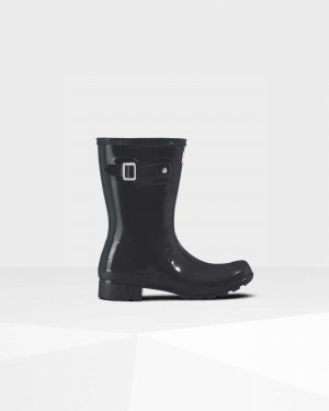 Botas Hunter Original Tour Foldable Short Mid-Calf Feminino Pretas | 95537043