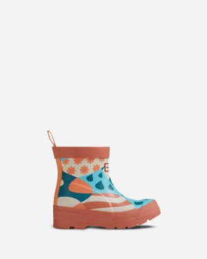 Botas Hunter Play Patchwork Weather Print Criança Rosa | 201299192