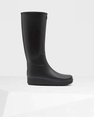 Botas Hunter Refined Slim Fit Creeper Tall Feminino Pretas | 735142266