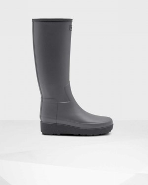 Botas Hunter Refined Slim Fit Creeper Tall Feminino Pretas | 305241958