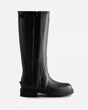 Botas Wellington Hunter Balmoral Commando Rubber Zip Tall Feminino Pretas | 689781726
