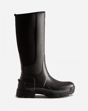 Botas Wellington Hunter Balmoral Field Hybrid Tall Feminino Pretas | 819177526