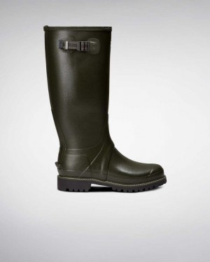 Botas Wellington Hunter Balmoral Wide Fit Masculino Verde Oliva | 805141301