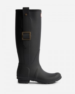 Botas Wellington Hunter Exaggerated Buckle Tall Feminino Pretas | 735781989