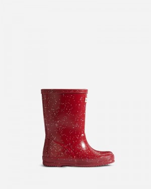 Botas Wellington Hunter Giant Glitter Criança Bordeaux | 86228012