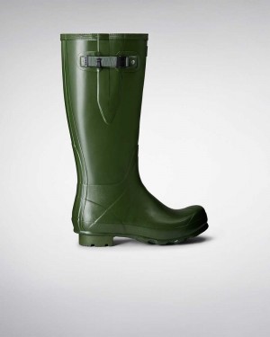 Botas Wellington Hunter Norris Field Side Adjustable Masculino Verdes | 503686760