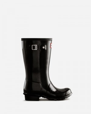 Botas Wellington Hunter Original Gloss Criança Pretas | 831064617