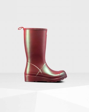 Botas Wellington Hunter Original Play Tall Nebula Mid-Calf Feminino Rosa | 741061825