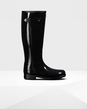 Botas Wellington Hunter Original Refined Tall Feminino Pretas | 178336251