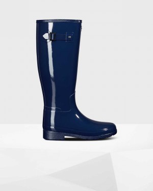 Botas Wellington Hunter Original Refined Tall Feminino Azuis | 967482703
