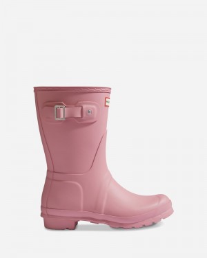 Botas Wellington Hunter Original Short Feminino Rosa | 258977664
