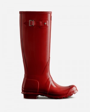 Botas Wellington Hunter Original Tall Gloss Feminino Vermelhas | 40163899