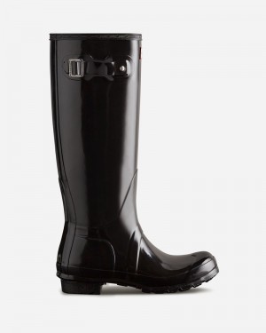 Botas Wellington Hunter Original Tall Gloss Feminino Pretas | 34072333