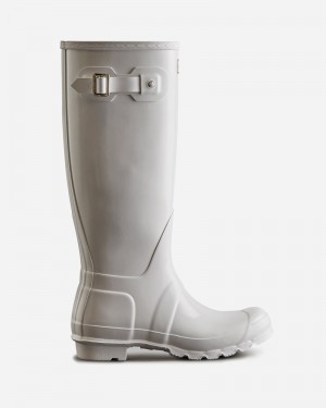 Botas Wellington Hunter Original Tall Gloss Feminino Branco | 499681268