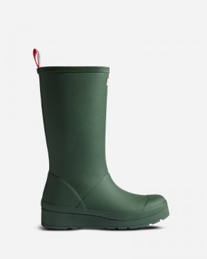 Botas Wellington Hunter Play Shearling Insulated Tall Feminino Verdes | 298331852
