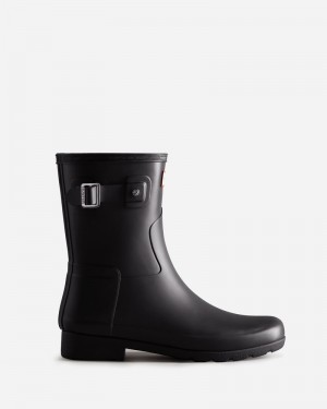 Botas Wellington Hunter Refined Slim Fit Short Feminino Pretas | 465154999