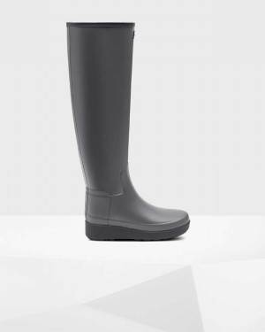 Botas Wellington Hunter Refined Slim Fit Creeper Knee-High Feminino Pretas | 675846520