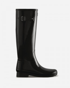 Botas Wellington Hunter Refined Slim Fit Tall Gloss Feminino Pretas | 59470435