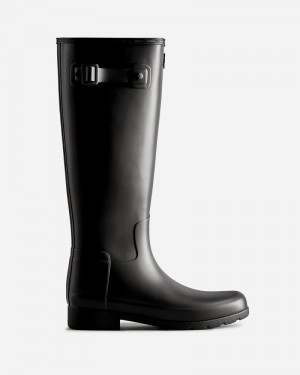 Botas Wellington Hunter Refined Tall Wide Feminino Pretas | 59936437