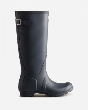 Botas Wellington Hunter Tall Back Adjustable Feminino Azul Marinho | 564458915