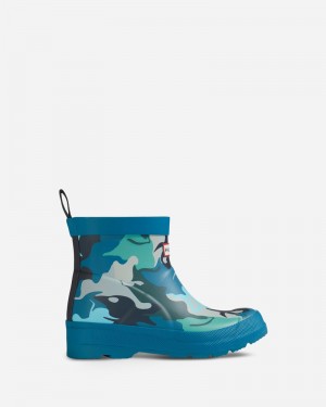 Botas Wellington Hunter Water Camo Print Play Criança Azuis | 72635884