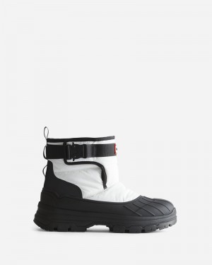 Botas de Neve Hunter Intrepid Short Buckle Feminino Branco | 542754341