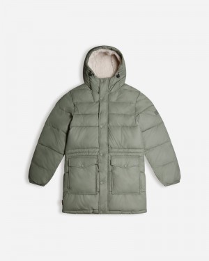 Casacos Hunter Intrepid Long Puffer Masculino Verdes | 352423213