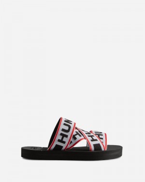 Chinelos Hunter Elastic Crossover Logo Feminino Pretas | 647442814