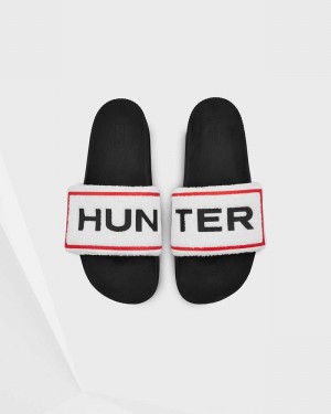 Chinelos Hunter Original Terry Towelling Logo Adjustable Masculino Pretas | 104216767