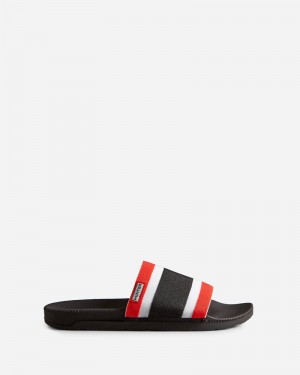 Chinelos Hunter Tri Colour Elastic Masculino Pretas | 386820145