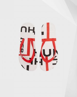 Chinelos de Dedo Hunter Original Exploded Logo Feminino Vermelhas | 490798860