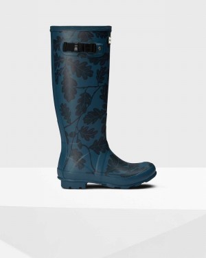 Galochas Hunter National Trust Print Norris Field Feminino Azuis | 922863135