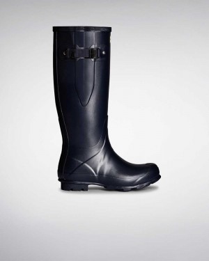 Galochas Hunter Norris Field Side Adjustable Feminino Azul Marinho | 559010955
