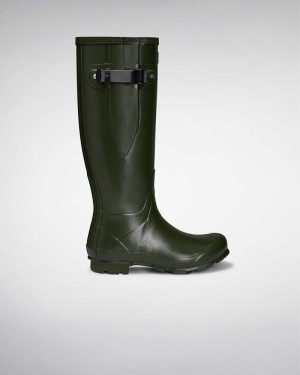 Galochas Hunter Norris Field Side Adjustable Feminino Verdes | 348903312
