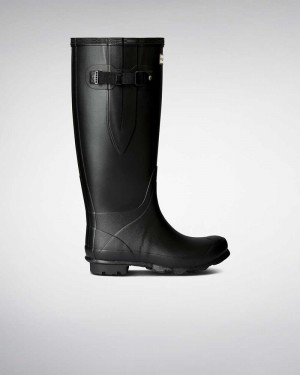 Galochas Hunter Norris Field Wide Fit Feminino Pretas | 379368640