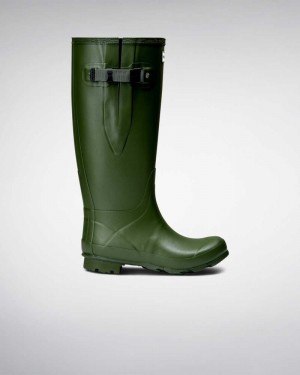 Galochas Hunter Norris Field Wide Fit Feminino Verdes | 776650973